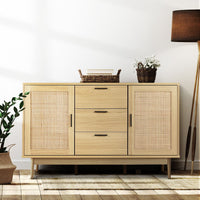 Thumbnail for Artiss Rattan Buffet Sideboard - BRIONY Oak