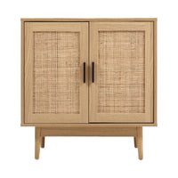 Thumbnail for Artiss Rattan Buffet Sideboard 2 Doors - BRIONY Oak