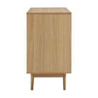 Thumbnail for Artiss Rattan Buffet Sideboard 2 Doors - BRIONY Oak