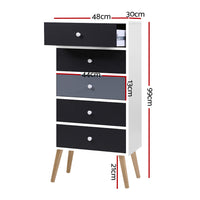 Thumbnail for Artiss Chest of Drawers Dresser Table Tallboy Storage Cabinet Furniture Bedroom