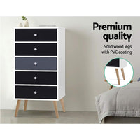 Thumbnail for Artiss Chest of Drawers Dresser Table Tallboy Storage Cabinet Furniture Bedroom