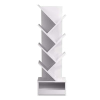 Thumbnail for Artiss Display Shelf 7-Shelf Tree Bookshelf Book Storage Rack Bookcase White