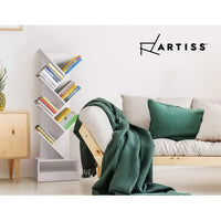 Thumbnail for Artiss Display Shelf 7-Shelf Tree Bookshelf Book Storage Rack Bookcase White