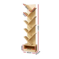 Thumbnail for Artiss Display Shelf 9-Shelf Tree Bookshelf Book Storage Rack Bookcase Natural