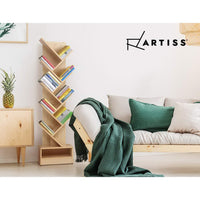 Thumbnail for Artiss Display Shelf 9-Shelf Tree Bookshelf Book Storage Rack Bookcase Natural