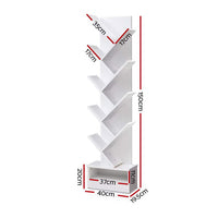 Thumbnail for Artiss Display Shelf 9-Shelf Tree Bookshelf Book Storage Rack Bookcase White