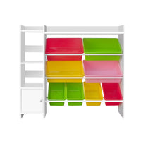 Thumbnail for Keezi 8 Bins Kids Toy Box Storage Organiser Rack Bookshelf Drawer Cabinet