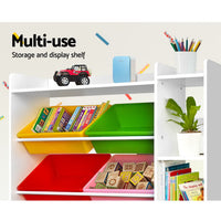 Thumbnail for Keezi 8 Bins Kids Toy Box Storage Organiser Rack Bookshelf Drawer Cabinet