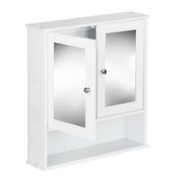 Thumbnail for Artiss Bathroom Tallboy Storage Cabinet with Mirror - White