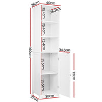 Thumbnail for Artiss Bathroom Tallboy Furniture Toilet Storage Cabinet Laundry Cupboard Tall