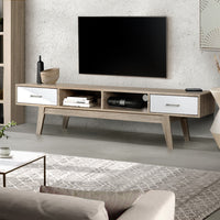 Thumbnail for Artiss TV Cabinet Entertainment Unit Stand Storage Drawer Scandinavian 180cm Oak