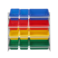 Thumbnail for Keezi 12 Plastic Bins Kids Toy Organiser Box Bookshelf Storage Children Rack