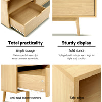 Thumbnail for Artiss TV Cabinet Entertainment Unit Stand Wooden Storage 120cm Scandinavian