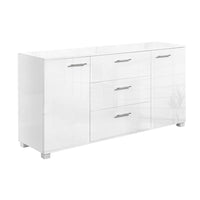 Thumbnail for Artiss High Gloss Sideboard Storage Cabinet Cupboard - White