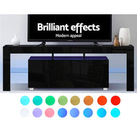 Thumbnail for Artiss Entertainment Unit TV Cabinet LED 160cm Black Elo