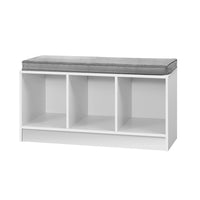 Thumbnail for Artiss Shoe Cabinet Bench Shoes Organiser Storage Rack Shelf White Box Seat