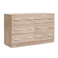 Thumbnail for Artiss 6 Chest of Drawers Cabinet Dresser Table Tallboy Lowboy Storage Wood