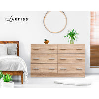 Thumbnail for Artiss 6 Chest of Drawers Cabinet Dresser Table Tallboy Lowboy Storage Wood