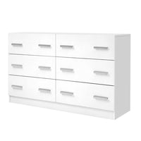 Thumbnail for Artiss 6 Chest of Drawers Cabinet Dresser Tallboy Lowboy Storage Bedroom White