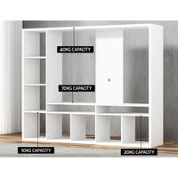 Thumbnail for Artiss Entertainment Center Unit TV Stand TV Cabinet Open Shelves 183CM White