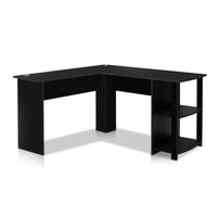 Thumbnail for Artiss Office Computer Desk Corner Student Study Table Workstation L-Shape Black