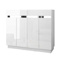 Thumbnail for Artiss 120cm Shoe Cabinet Shoes Storage Rack High Gloss Cupboard White Drawers