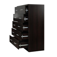 Thumbnail for Artiss Tallboy 6 Drawers Storage Cabinet - Walnut