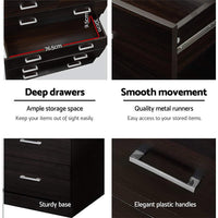 Thumbnail for Artiss Tallboy 6 Drawers Storage Cabinet - Walnut