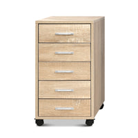 Thumbnail for 5 Drawer Filing Cabinet Storage Drawers Wood Study Office School File Cupboard