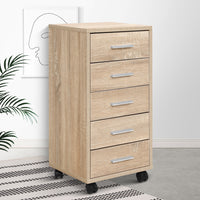 Thumbnail for 5 Drawer Filing Cabinet Storage Drawers Wood Study Office School File Cupboard