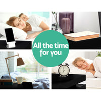 Thumbnail for Artiss Bedside Tables Side Table 3 Drawers RGB LED High Gloss Nightstand Black