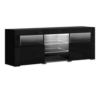 Thumbnail for Artiss TV Cabinet Entertainment Unit Stand RGB LED Gloss Furniture 160cm Black