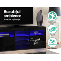 Thumbnail for Artiss Entertainment Unit TV Cabinet LED 180cm Black Bobi