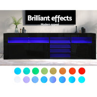 Thumbnail for Artiss Entertainment Unit TV Cabinet LED 180cm Black Bobi