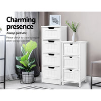 Thumbnail for Artiss 4 Chest of Drawers - LEESA White