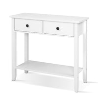 Thumbnail for Hallway Console Table Hall Side Entry 2 Drawers Display White Desk Furniture