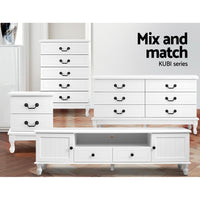 Thumbnail for Artiss TV Cabinet Entertainment Unit 160cm White Kubi