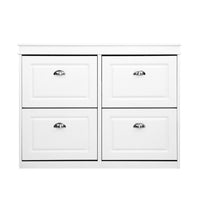 Thumbnail for Artiss Shoe Cabinet Shoes Storage Rack Organiser White Shelf Drawer Cupboard 24 Pairs