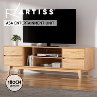 Thumbnail for Artiss Entertainment Unit Stand TV Cabinet Storage Drawer Shelf 180cm Wooden