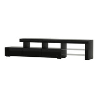 Thumbnail for Artiss TV Cabinet Entertainment Unit Stand RGB LED Gloss Furniture 215cm Black