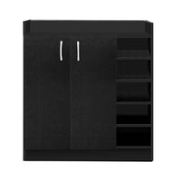 Thumbnail for Artiss 2 Doors Shoe Cabinet Storage Cupboard - Black