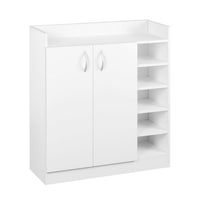 Thumbnail for Artiss 2 Doors Shoe Cabinet Storage Cupboard - White