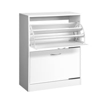 Thumbnail for Artiss 2 Door Shoe Cabinet - White