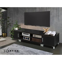 Thumbnail for Artiss TV Cabinet Entertainment Unit 190cm Black Danson