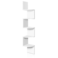 Thumbnail for Artiss 5 Tier Corner Wall Shelf - White