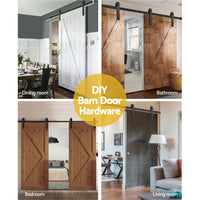 Thumbnail for Cefito Sliding Barn Door Hardware Track Set 4m Roller Kit Slide Office Bedroom