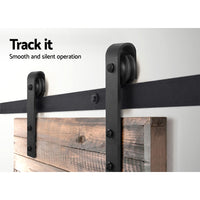 Thumbnail for Cefito Sliding Barn Door Hardware Track Set 4m Roller Kit Slide Office Bedroom