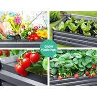 Thumbnail for Green Fingers 150 x 90cm Galvanised Steel Garden Bed - Aliminium Grey