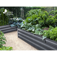 Thumbnail for Green Fingers 150 x 90cm Galvanised Steel Garden Bed - Aliminium Grey