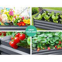 Thumbnail for Greenfingers Galvanised Steel Planter 180x90x30cm